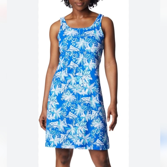 Columbia Dresses & Skirts - COLUMBIA | Women's PFG Freezer Dress Swordfish Palm Print